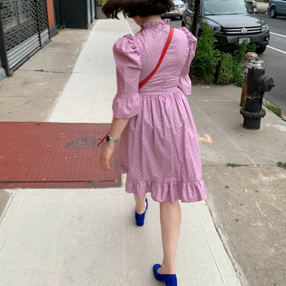 Batsheva  Prairie Dress in Lavender Floral - Picture 1 of 5